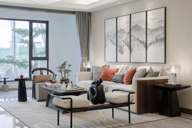 142㎡新中式大宅，把家住成了一幅水墨畫！每一幀都是風(fēng)雅！